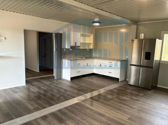 جعبه فضا قیمت عمده فروشی کانتینر حمل و نقل 40ft خانه نوآوری قیمت خوب خانه پیش ساخته کانتینر خانه با آشپزخانه