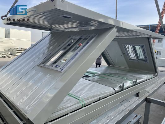 خانه کانتینر تاشو Z پیش ساخته شده خانه های ماژولار تخت قابل حمل